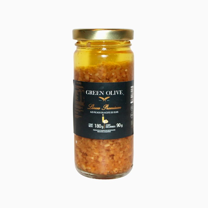 Ajo Picado en Aceite de OLIVA x 120 Gr.VIDRIO
