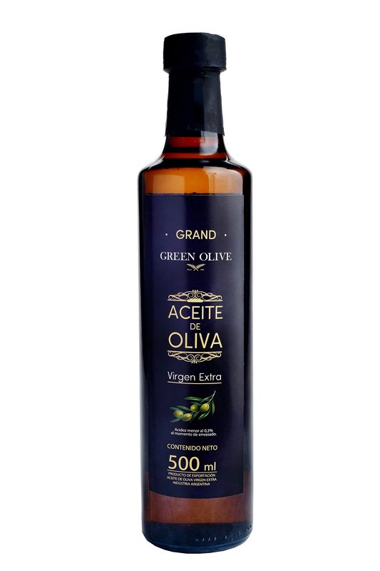 Aceite de Oliva GRAND VIRGEN EXTRA PREMIUM x 500 Ml. VIDRIO