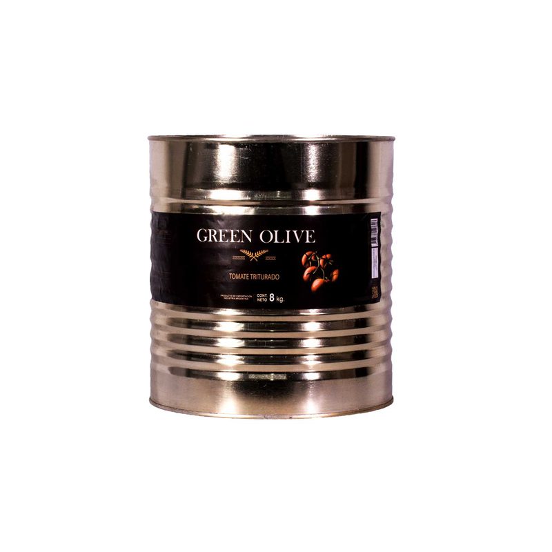 Tomate Triturado Natural en Lata x 8 Kg. - GREEN OLIVE