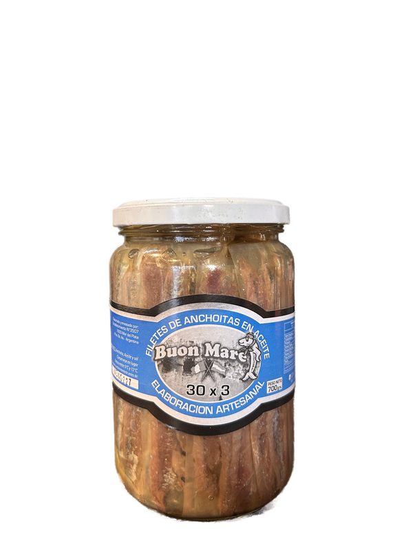 Filet de Anchoas en aceite 30 x 3. EN POTE