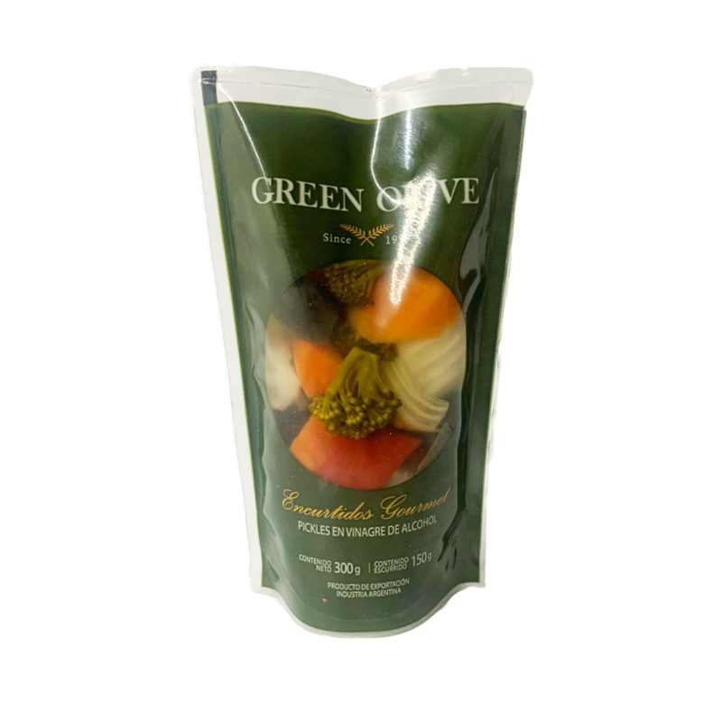 Pickles Mixtos con Aceitunas Negras en Vinagre x 150 Gr. Esc. DOYPACK