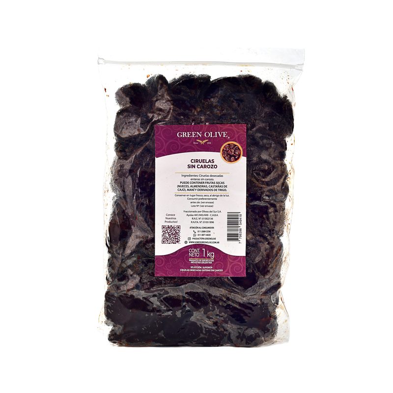 Ciruelas D'Angen sin Carozo 110/132 x 1 Kg. ZIPLOC