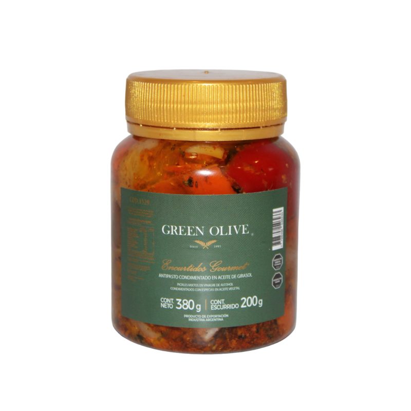 Antipasto Condimentado en Aceite x 200 Gr. Esc. PET