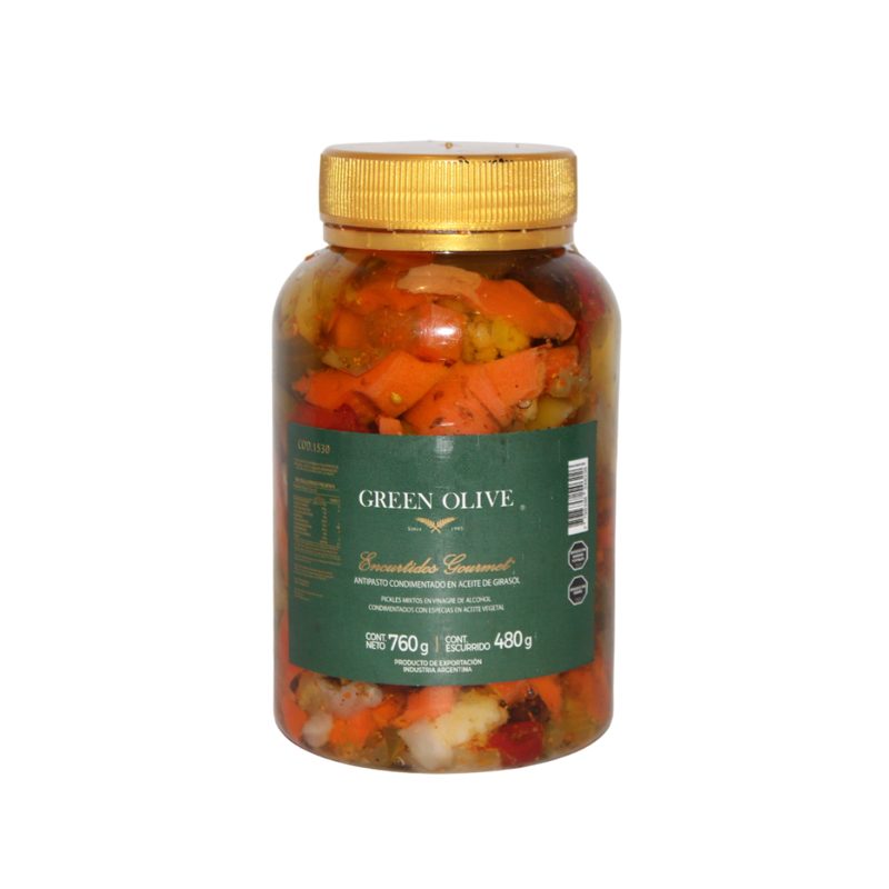 Antipasto Condimentado en Aceite x 480 Gr. Esc. PET