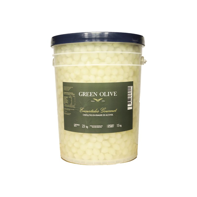 Cebollitas en Vinagre x 15 Kg. Esc. (CALIDAD PREMIUM) BALDE