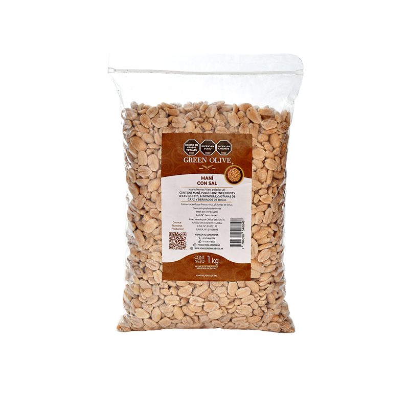 Mani Repelado Salado x 1 Kg. ZIPLOC