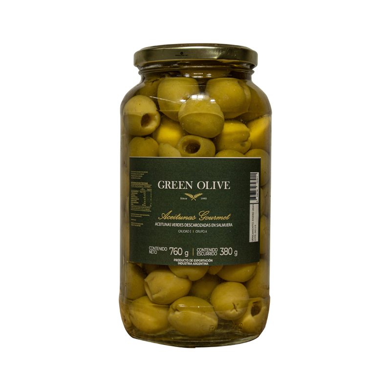 Aceitunas Verdes Descarozadas Nº 0 x 380 Gr. Esc. VIDRIO