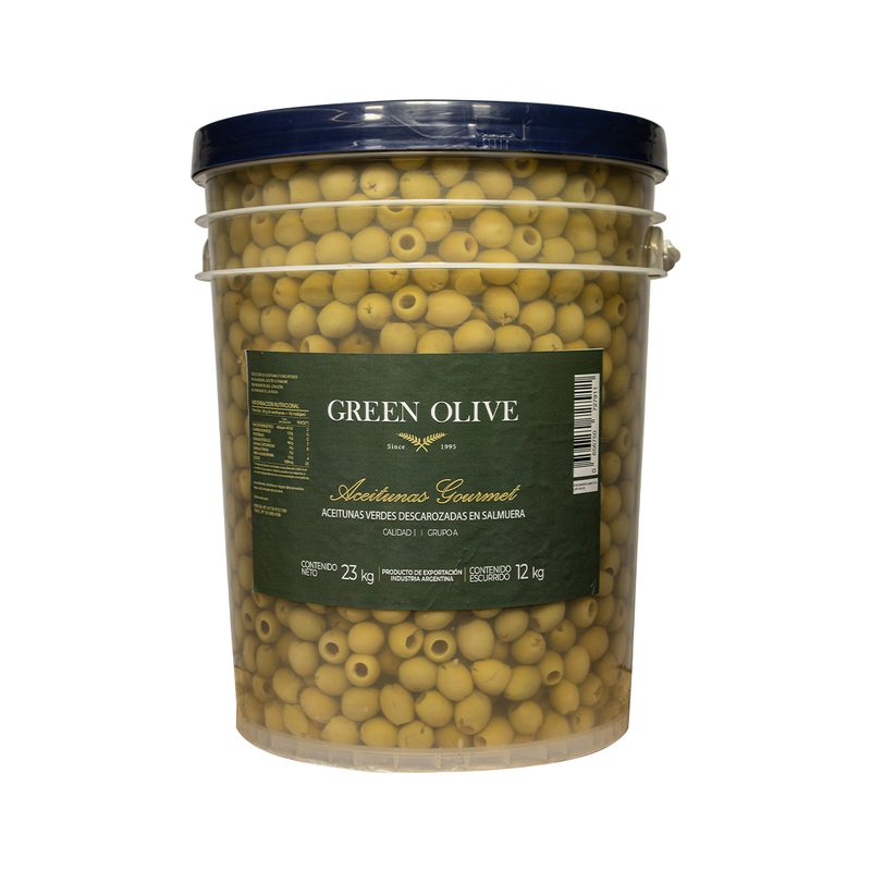 Aceitunas Verdes Descarozadas Nº 0 x 12 Kg. Esc. BALDE