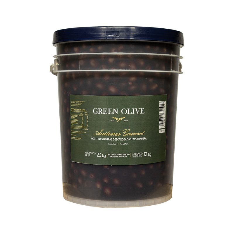 Aceitunas Negras Naturales Descarozadas Nº 0 x 12 Kg. Esc. BALDE