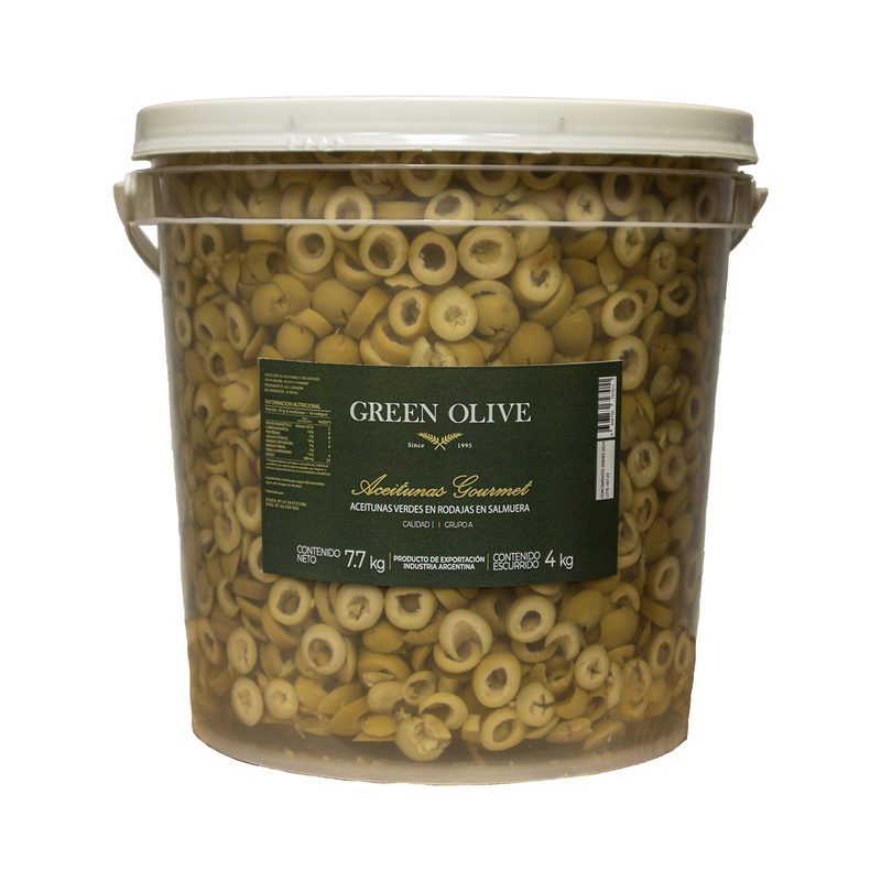 Aceitunas Verdes en Rodajas x 4 Kg. Esc. BALDE
