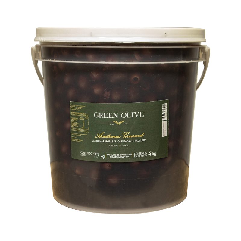 Aceitunas Negras Naturales Descarozadas Nº 0 x 4 Kg. Esc. BALDE