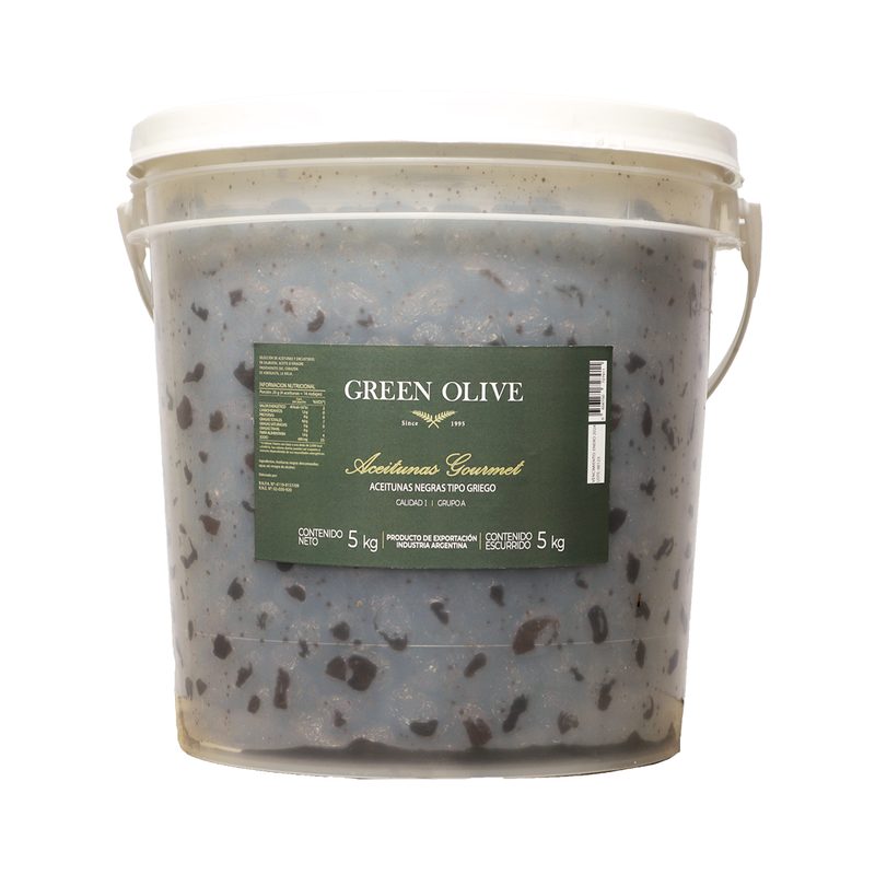 Aceitunas Negras Naturales GRIEGAS x 5 Kg. Esc. BALDE