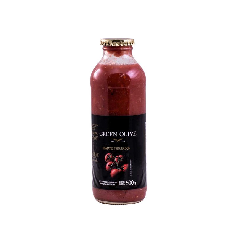 Tomate Triturado Natural en Botella x 500 Gr. GREEN OLIVE