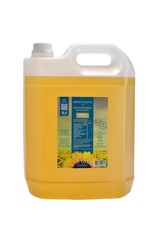 Aceite ALTO OLEICO de Girasol ALTO RENDIMIENTO GREEN OLIVE x 10 Lts.