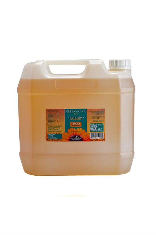 Aceite MEDIO OLEICO de Girasol ALTO RENDIMIENTO GREEN OLIVE x 20 Lts.