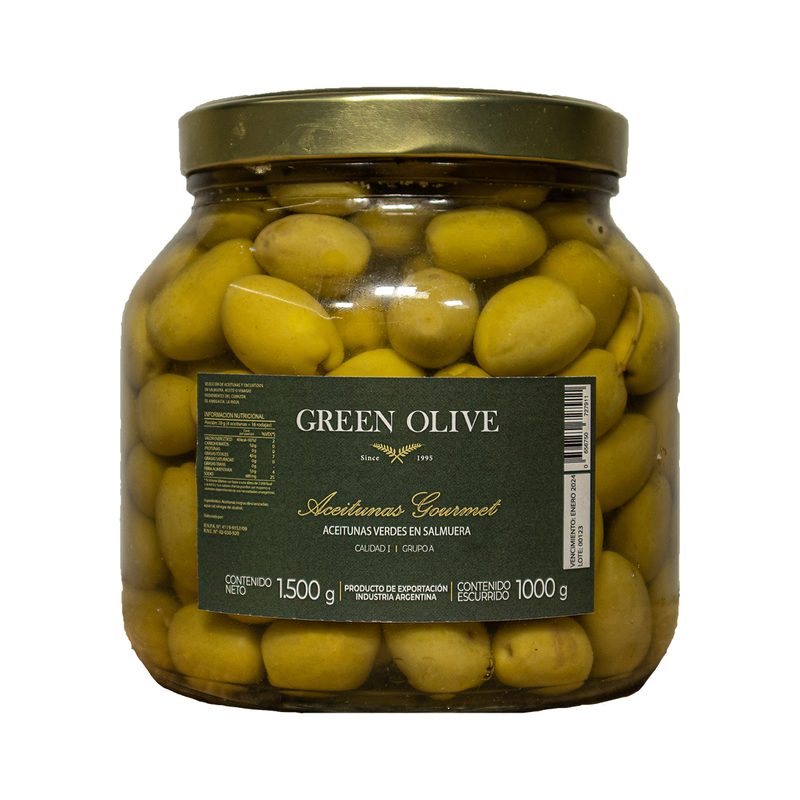 Aceitunas Verdes N° 000 x 1 Kg. Esc. VIDRIO