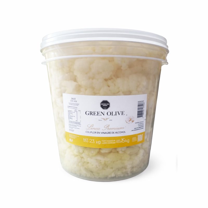 Coliflor en Vinagre x 15 Kg. Esc. (CALIDAD PREMIUM) BALDE