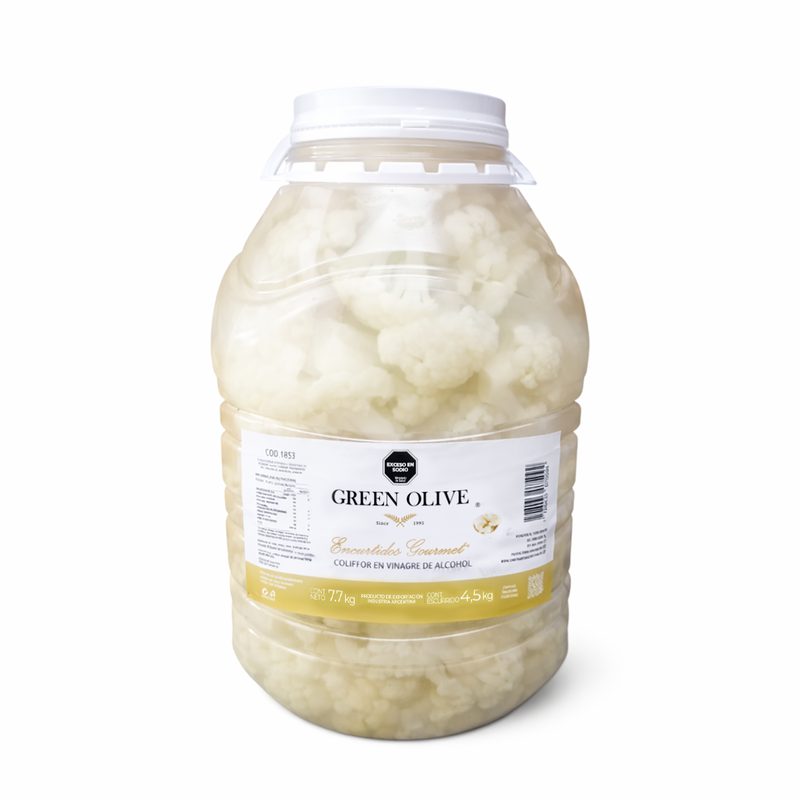 Coliflor en Vinagre x 4,5 Kg. Esc. GARRAFA