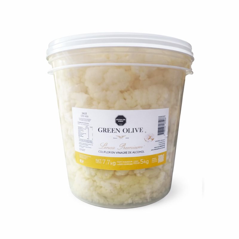 Coliflor en Vinagre x 5 Kg. Esc. (CALIDAD PREMIUM) BALDE