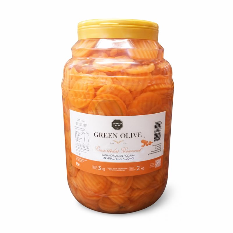 Zanahorias en Rodajas en Vinagre x 2 Kg. Esc. PET