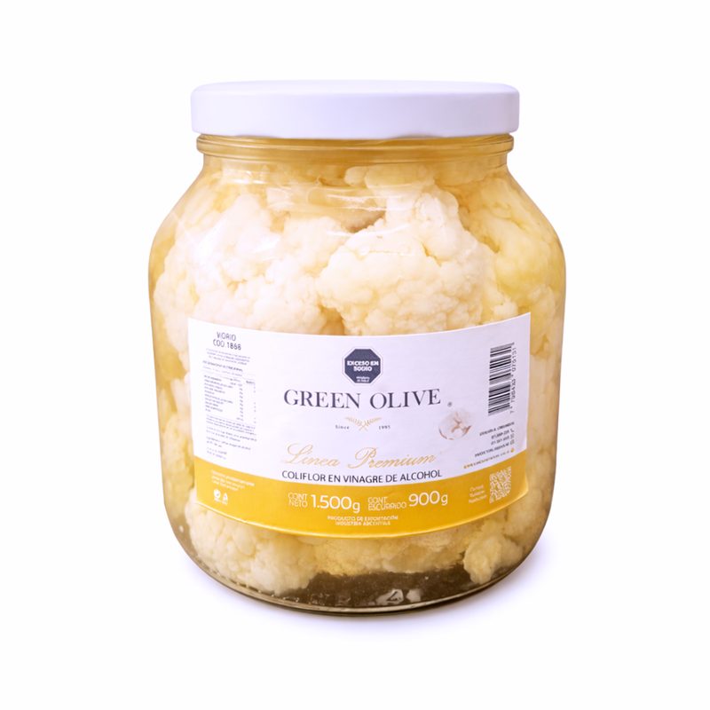 Coliflor en Vinagre x 900 Gr. Esc. (CALIDAD PREMIUM) VIDRIO