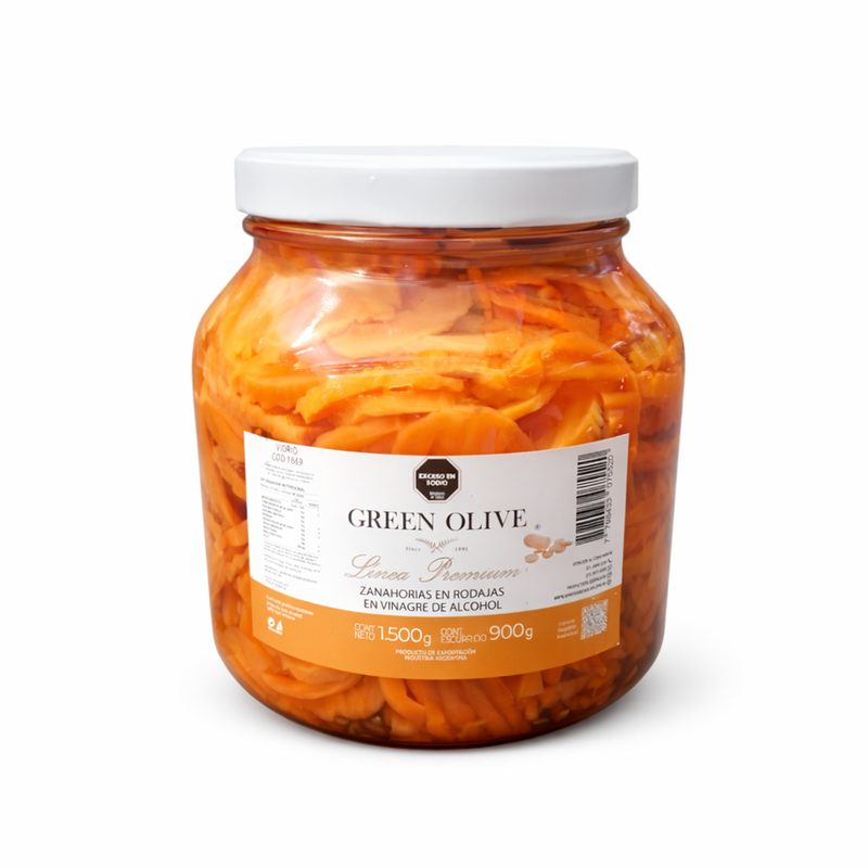 Zanahorias en Rodajas en Vinagre x 900 Gr. Esc. (CALIDAD PREMIUM) VIDRIO
