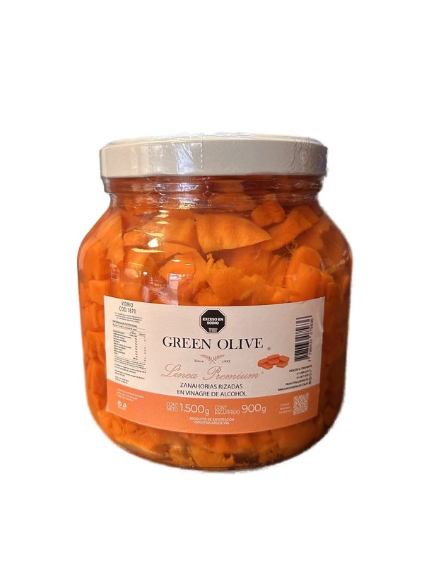 Zanahorias Rizadas en Vinagre x 900 Gr. Esc. (CALIDAD PREMIUM) VIDRIO