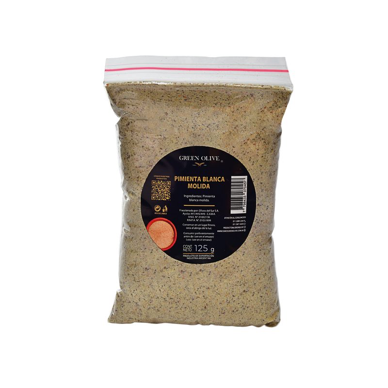 Pimienta Blanca Molida PREMIUM x 125 Gr. ZIPLOC