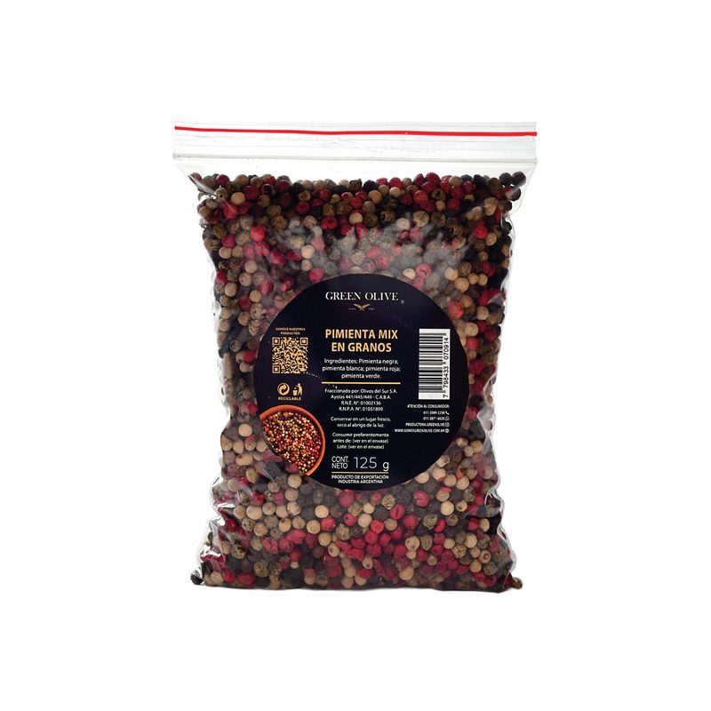 Pimienta Mix 4 Sabores en Granos PREMIUM x 125 gr. ZIPLOC
