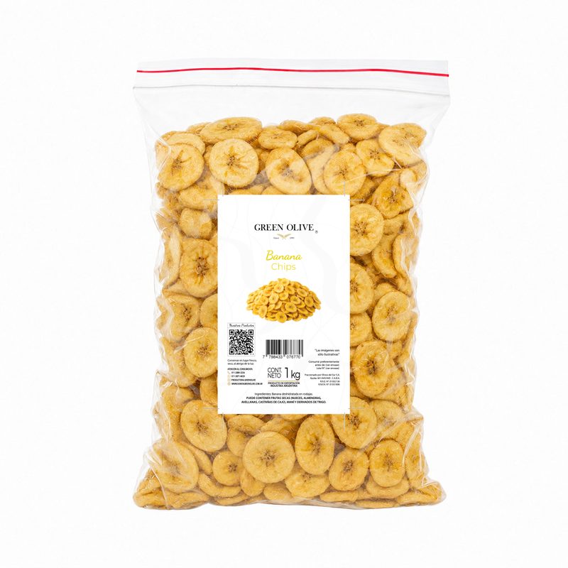 Bananas Chips x 1 Kg. ZIPLOC