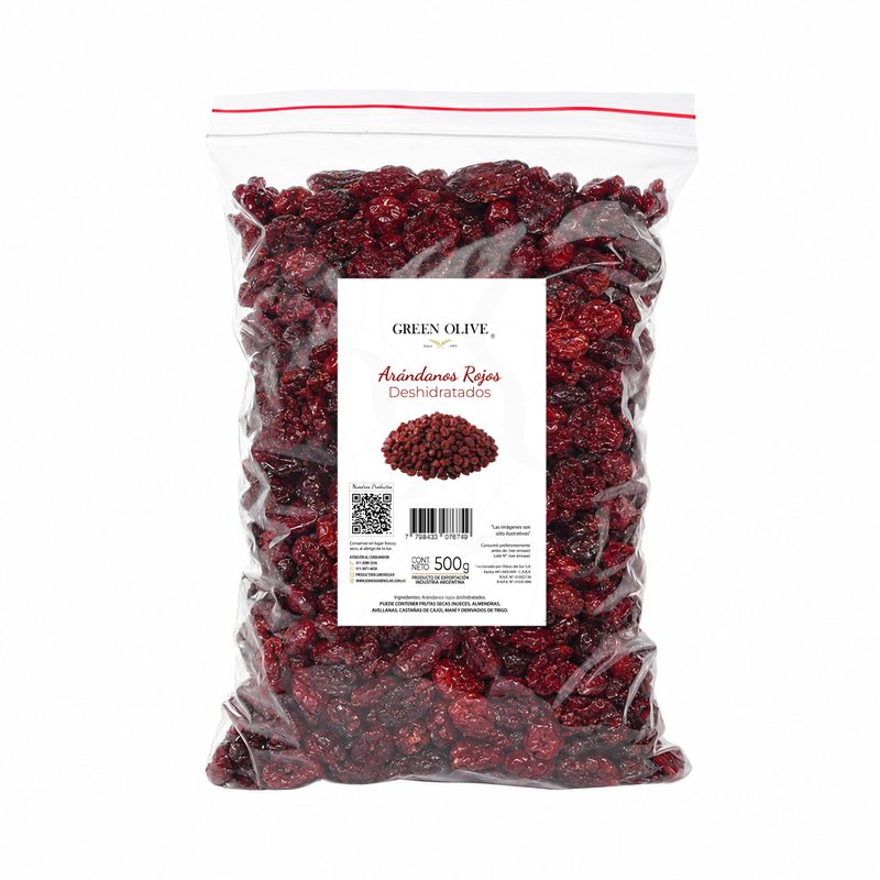 Arandanos Rojos Deshidratados x 500 Gr. ZIPLOC