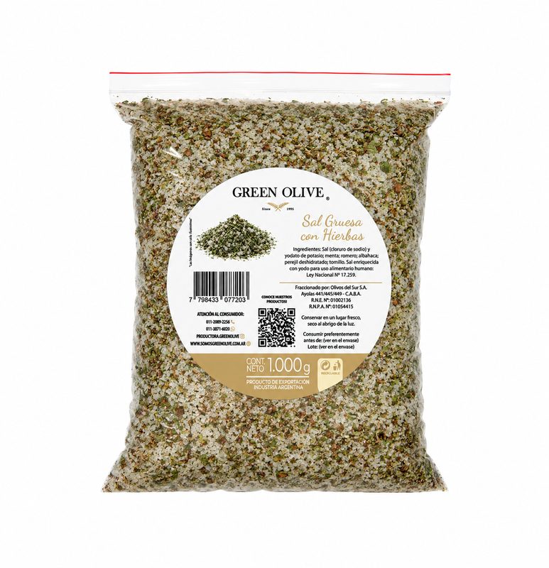 Sal con Finas Hierbas PREMIUM x 1 Kg. ZIPLOC