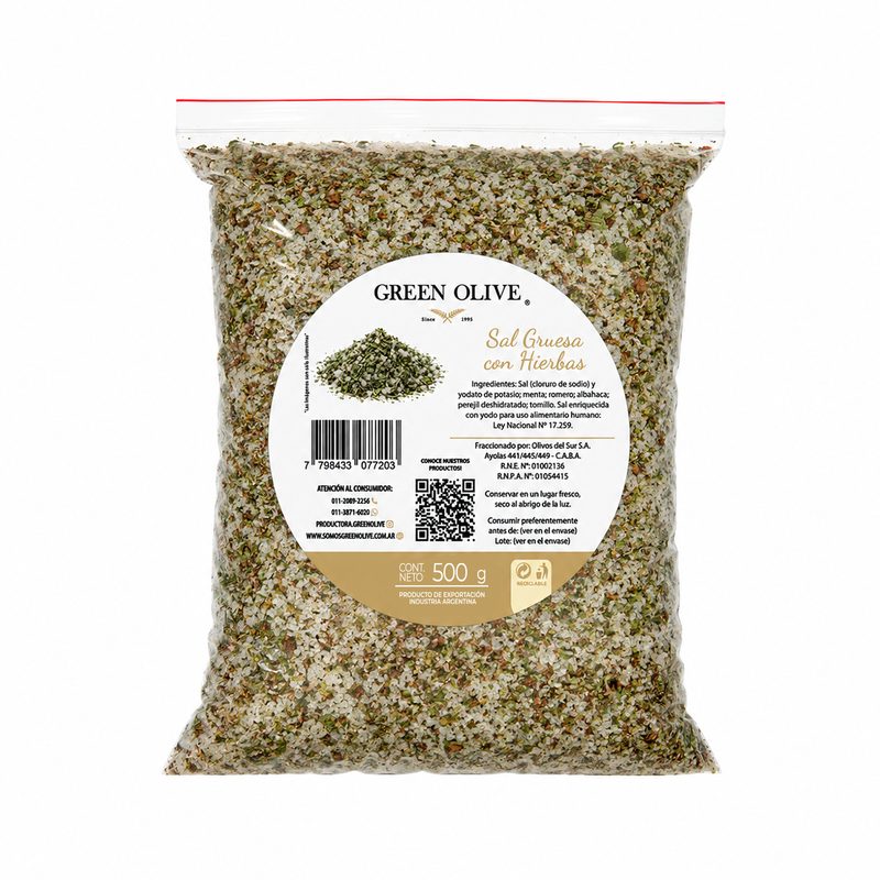 Sal con Finas Hierbas PREMIUM x 500 Gr. ZIPLOC