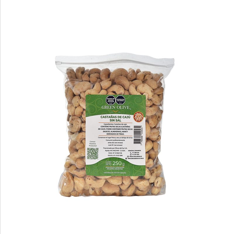 Castañas de Caju Naturales W4 x 250 Gr. ZIPLOC