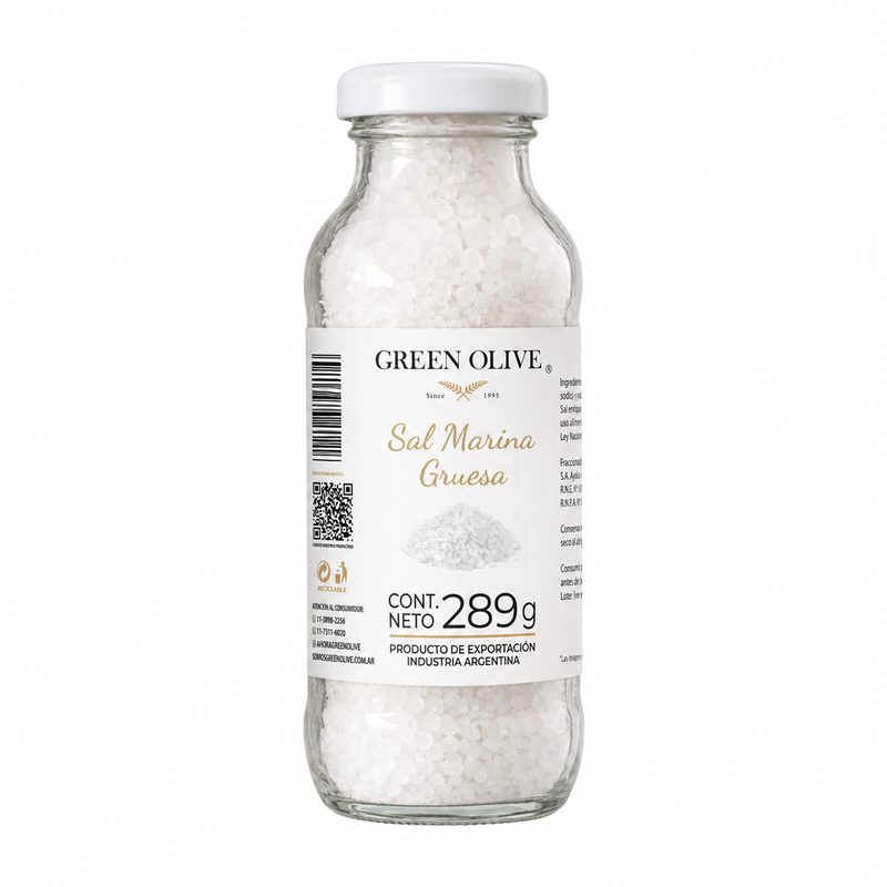 Sal Marina Gruesa PREMIUM x 289 Gr. VIDRIO