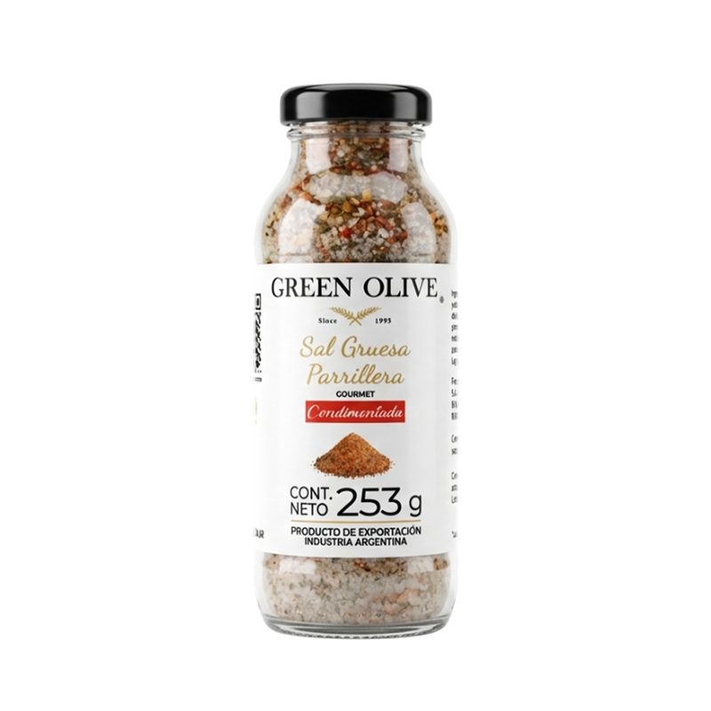 Sal Gruesa Parrillera Condimentada PREMIUM x 253 Gr. VIDRIO