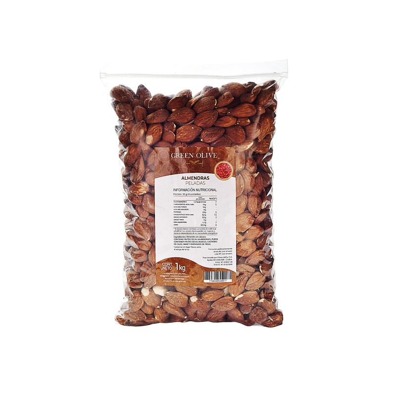 Almendras Peladas Non Pareil x 1 Kg. ZIPLOC