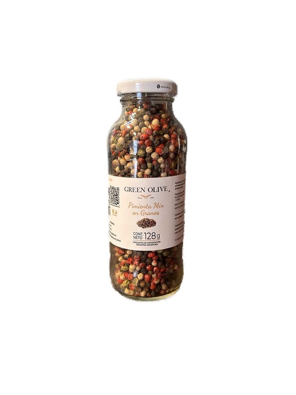 Pimienta Mix 4 Sabores en Granos PREMIUM x 128 Gr. BOTELLA VIDRIO