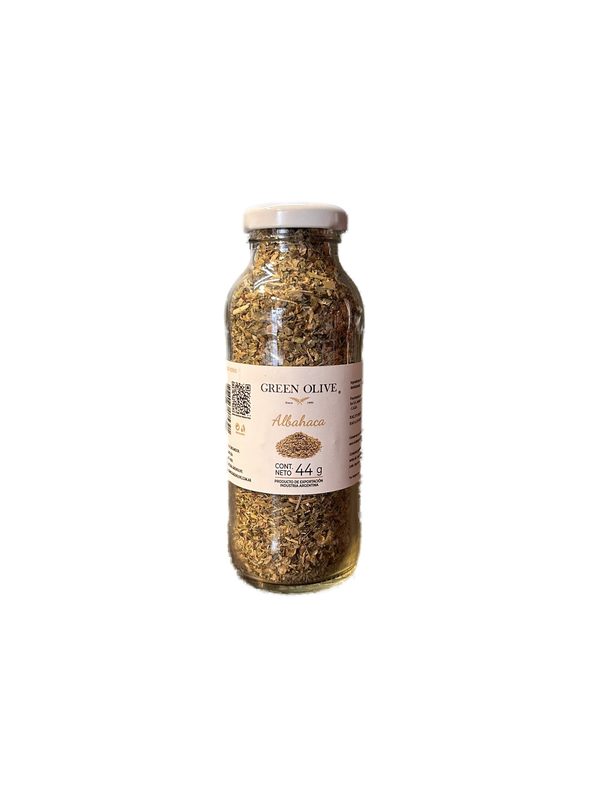Albahaca Triturada PREMIUM x 44 Gr. BOTELLA VIDRIO