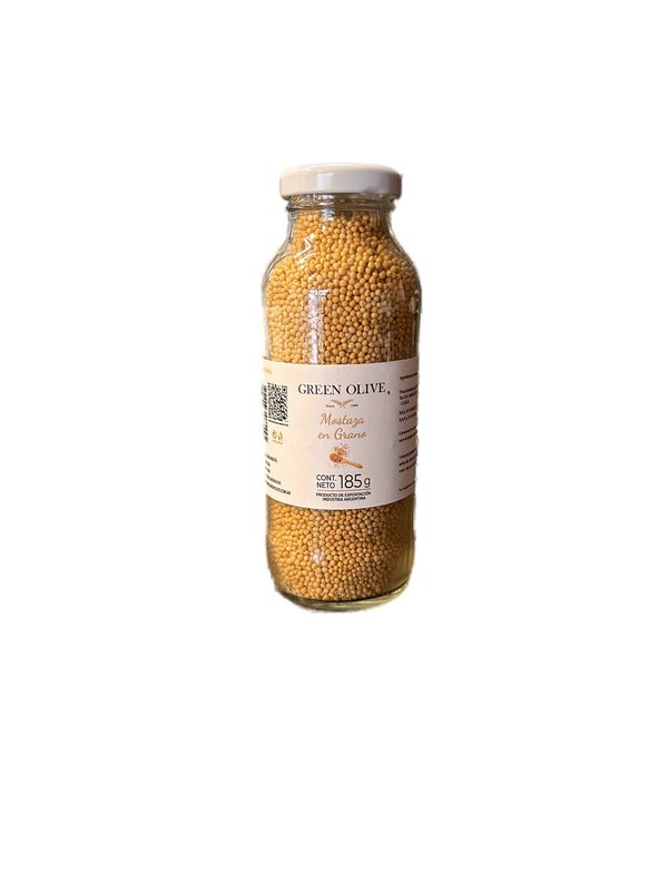 Mostaza en Granos PREMIUM x 185 Gr. BOTELLA VIDRIO