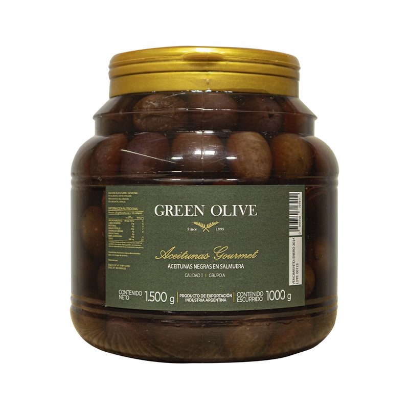 Aceitunas Negras Naturales N° 000 x 1 Kg. Esc. PET