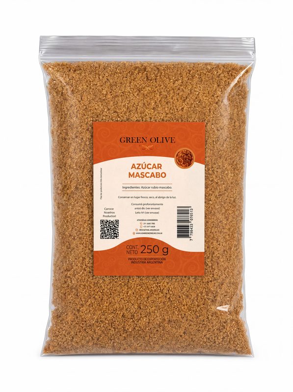 Azucar Mascabo PREMIUM x 250 Gr. ZIPLOC