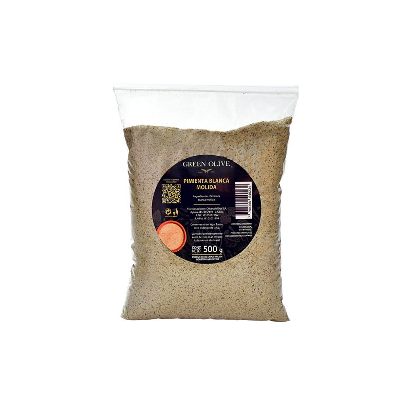 Pimienta Blanca Molida PREMIUM x 500 Gr. ZIPLOC
