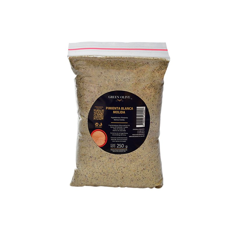 Pimienta Blanca Molida PREMIUM x 250 Gr. ZIPLOC