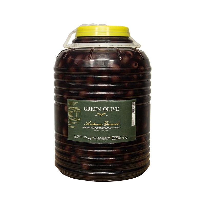 Aceitunas Negras Naturales Descarozadas Nº 0 x 4 Kg. Esc. GARRAFA