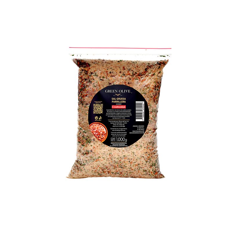 Sal Gruesa Parrillera Condimentada PREMIUM x 1 Kg. ZIPLOC
