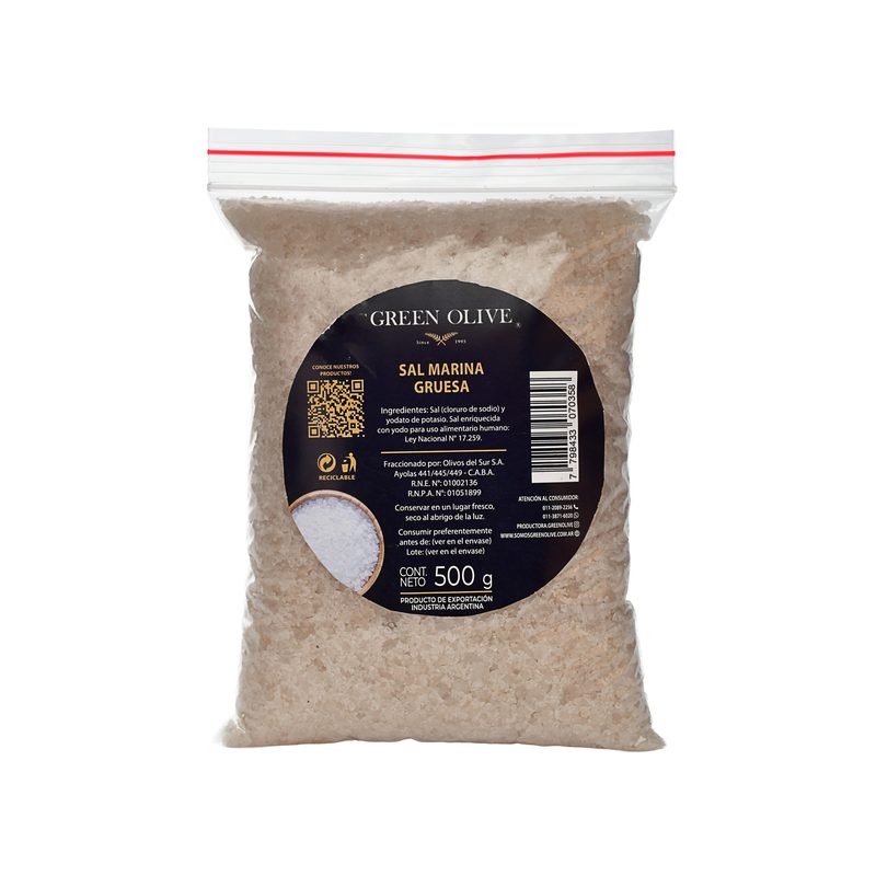 Sal Marina Gruesa PREMIUM x 500 Gr. ZIPLOC