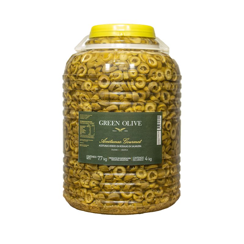 Aceitunas Verdes en Rodajas x 4 Kg. Esc. GARRAFA