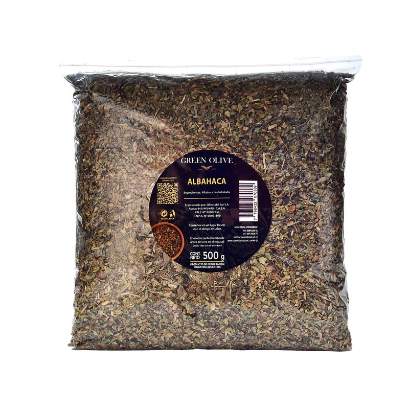 Albahaca Triturada PREMIUM x 500 Gr. ZIPLOC