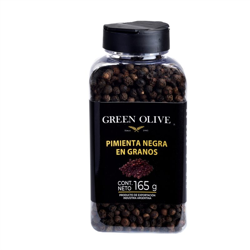 Pimienta Negra en Granos PREMIUM x 165 Gr. PET ESPECIERO